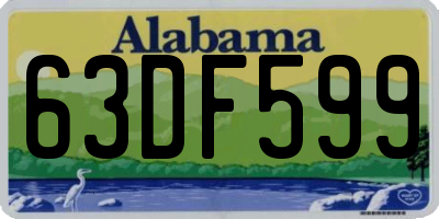 AL license plate 63DF599