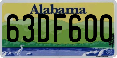 AL license plate 63DF600