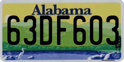 AL license plate 63DF603