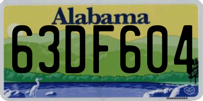 AL license plate 63DF604