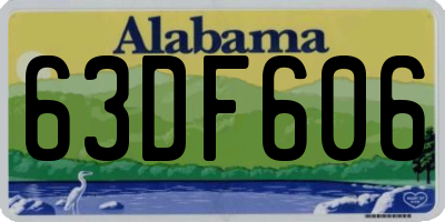AL license plate 63DF606