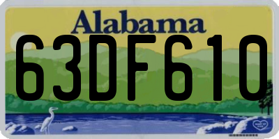 AL license plate 63DF610