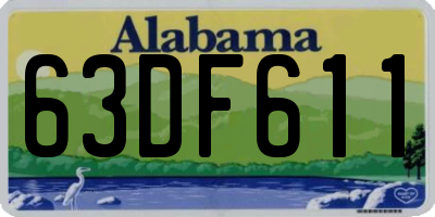 AL license plate 63DF611