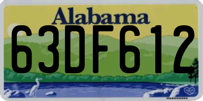 AL license plate 63DF612