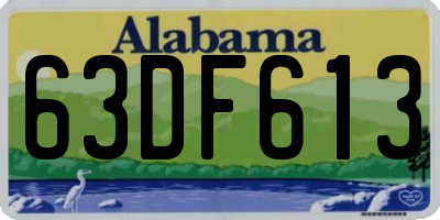 AL license plate 63DF613