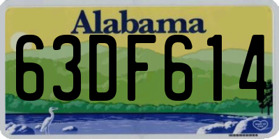AL license plate 63DF614