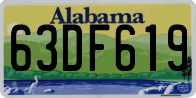 AL license plate 63DF619