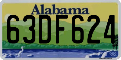AL license plate 63DF624