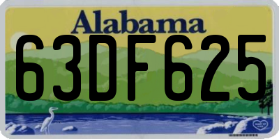 AL license plate 63DF625