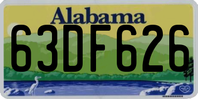 AL license plate 63DF626