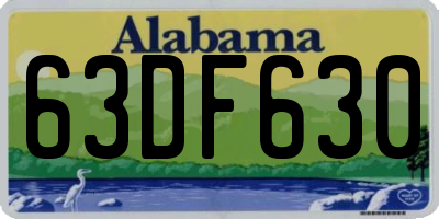 AL license plate 63DF630