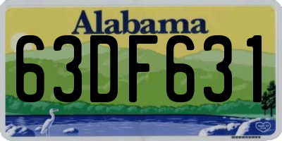 AL license plate 63DF631