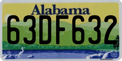 AL license plate 63DF632