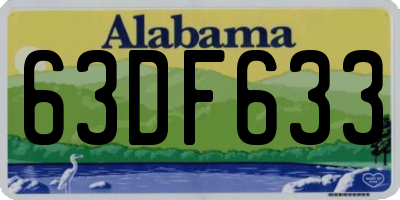 AL license plate 63DF633