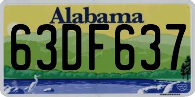 AL license plate 63DF637