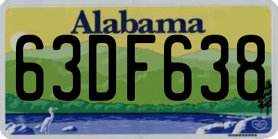AL license plate 63DF638