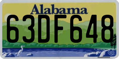 AL license plate 63DF648