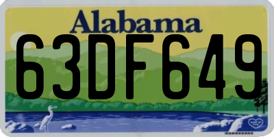 AL license plate 63DF649