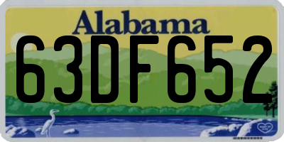 AL license plate 63DF652