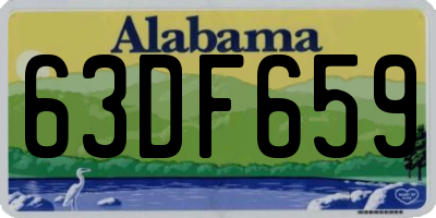 AL license plate 63DF659
