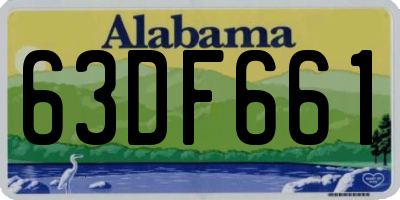 AL license plate 63DF661