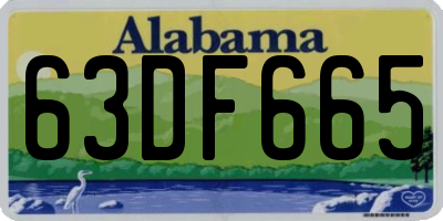 AL license plate 63DF665