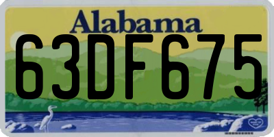 AL license plate 63DF675