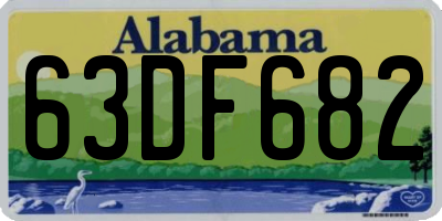 AL license plate 63DF682