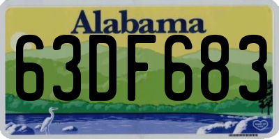 AL license plate 63DF683