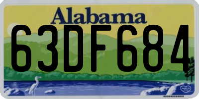 AL license plate 63DF684