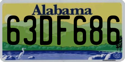 AL license plate 63DF686