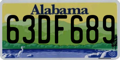 AL license plate 63DF689