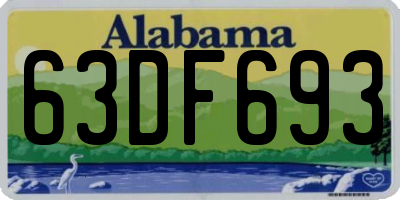 AL license plate 63DF693