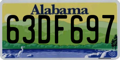 AL license plate 63DF697