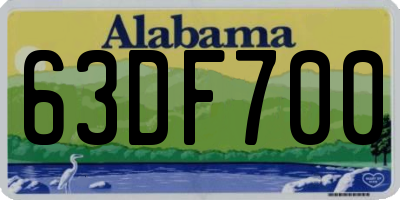 AL license plate 63DF700