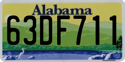 AL license plate 63DF711