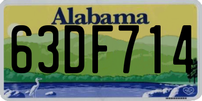 AL license plate 63DF714