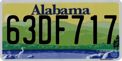 AL license plate 63DF717