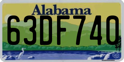 AL license plate 63DF740