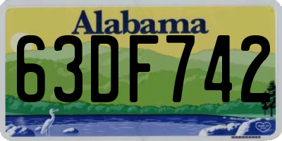 AL license plate 63DF742