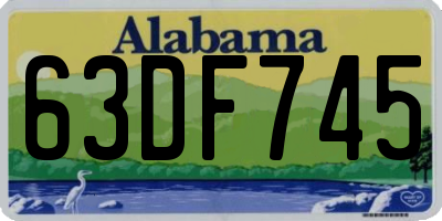 AL license plate 63DF745