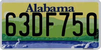 AL license plate 63DF750
