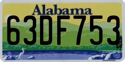 AL license plate 63DF753