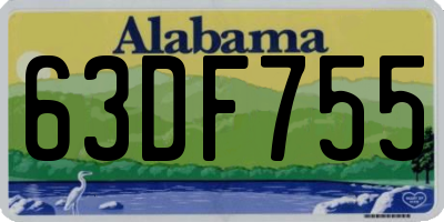 AL license plate 63DF755