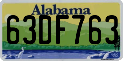 AL license plate 63DF763