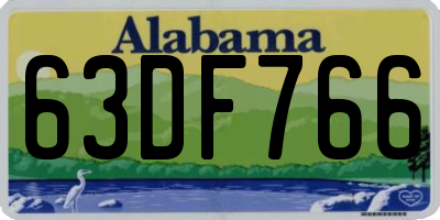 AL license plate 63DF766
