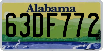 AL license plate 63DF772
