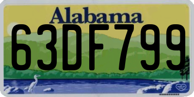 AL license plate 63DF799