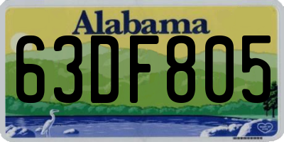 AL license plate 63DF805