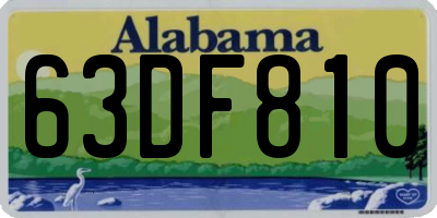 AL license plate 63DF810